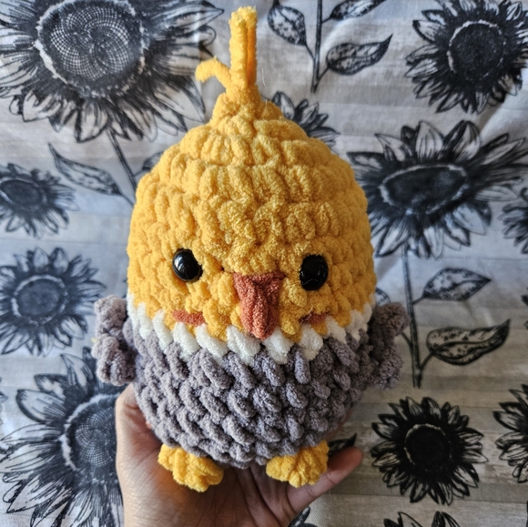 Hand Crafted Other - Crochet Cockatiel Bird Amigurumi Plushie